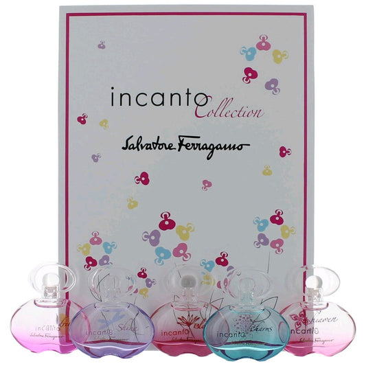 Incanto Miniature Collection 5 Piece by Salvatore Ferragamo for Women Eau de Toilette (Mini Set)