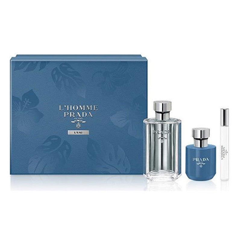 L'Homme L'Eau 3 Piece by Prada for Men Eau de Toilette (Gift Set)