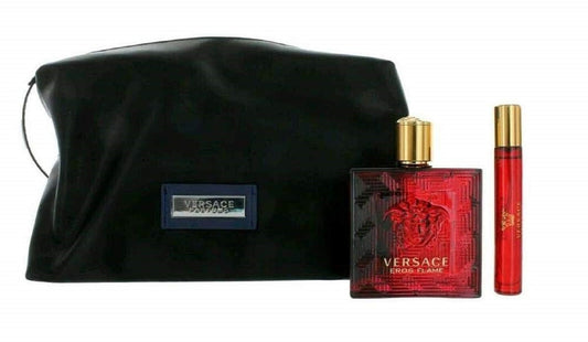 Eros Flame 3 Piece by Versace for Men Eau de Parfum (Gift Set)