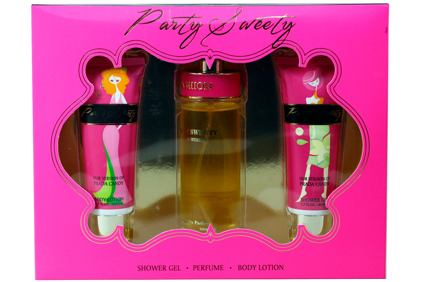 Party Sweety 3 Piece 100ml Eau de Parfum by Mirage Brands for Women (Gift Set)