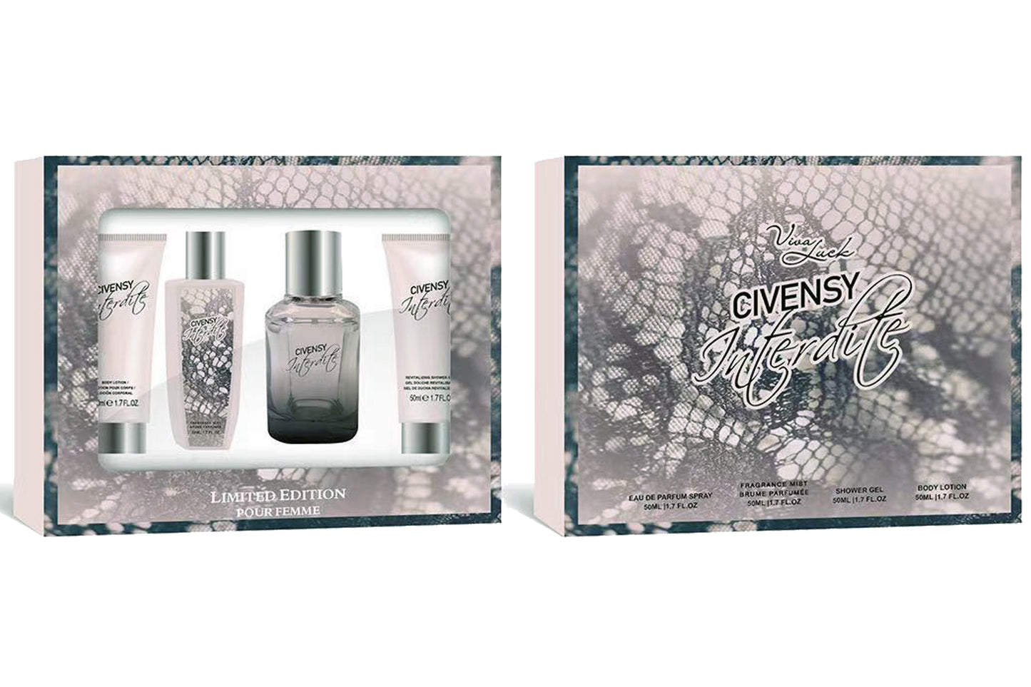 Interdite 4 Piece 50ml Eau de Parfum by Mirage Brands for Women (Gift Set)