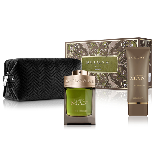 Bvlgari Man Wood Essence 3 Piece 100ml Eau De Parfum By Bvlgari For Men (Gift Set)