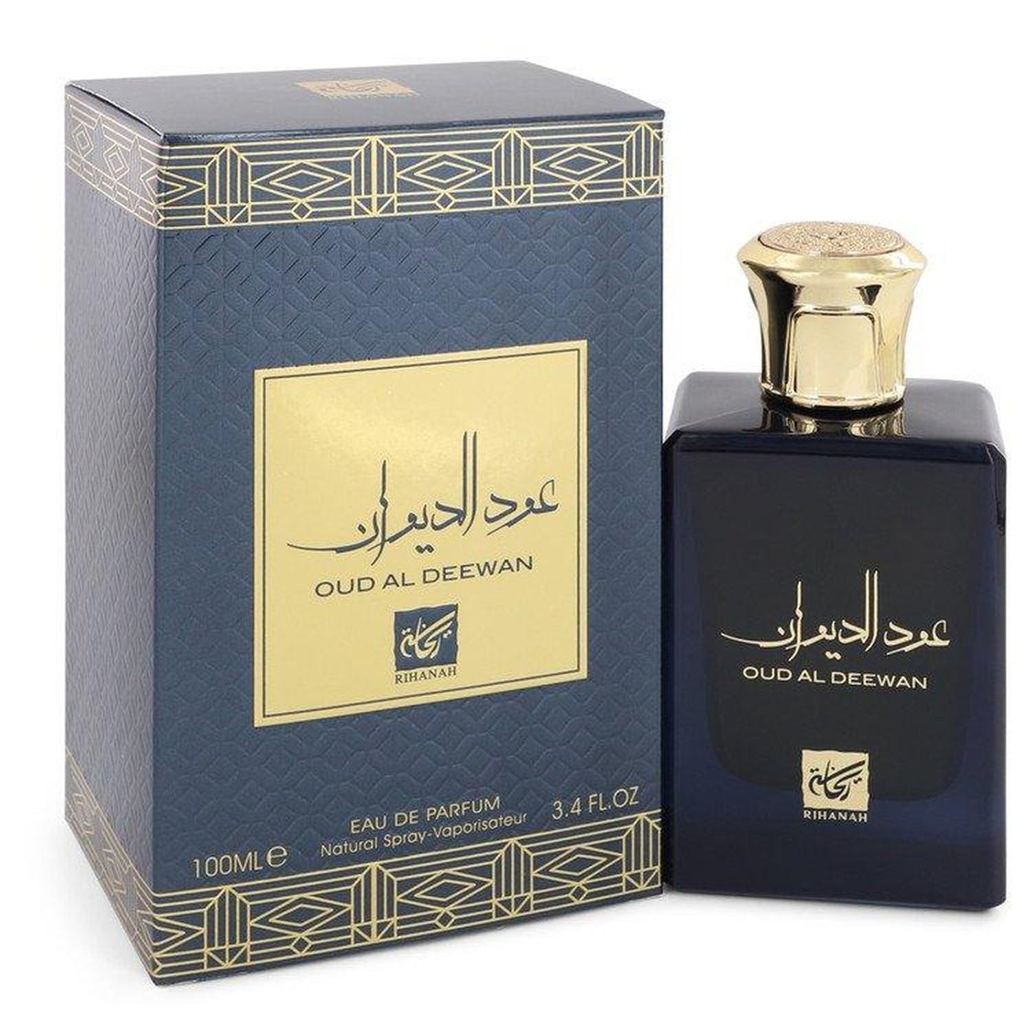 Oud Al Deewan 100ml Eau de Parfum by Rihanah for Men (Bottle)