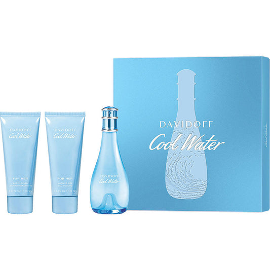Cool Water 3 Piece by Davidoff for Women Eau de Toilette (Gift Set-A)