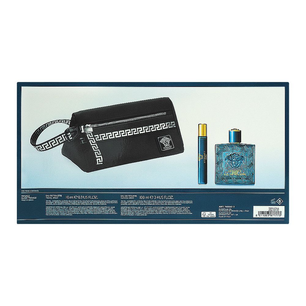 Eros Parfum 3 Piece100ml Eau De Parfum by Versace for Men (Gift Set)