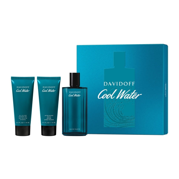 Cool Water 3 Piece by Davidoff for Men Eau de Toilette (Gift Set-A)