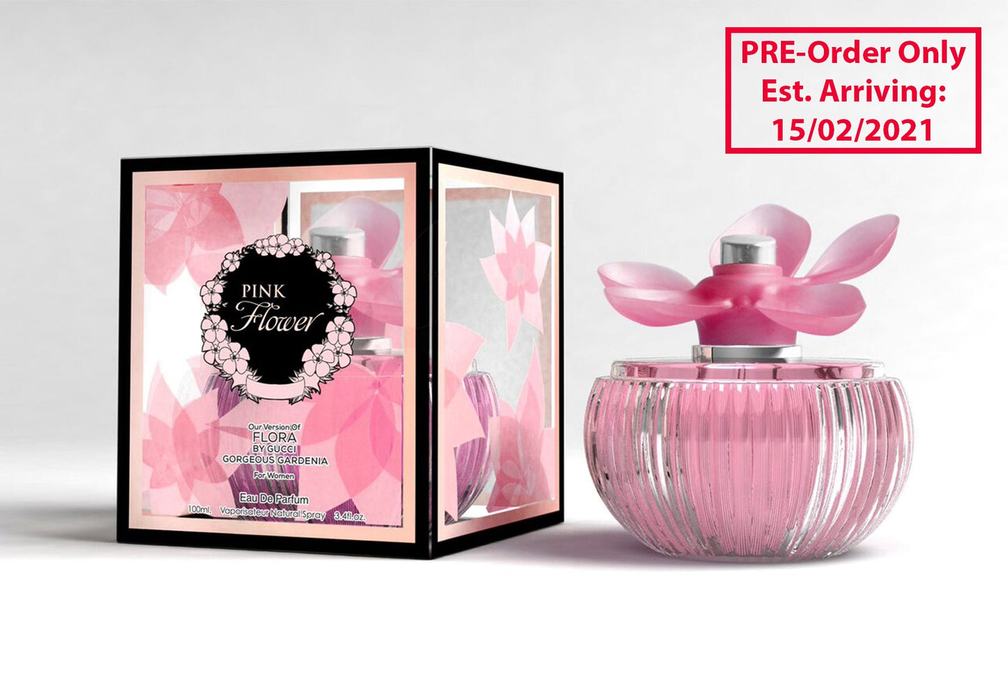 Pink Flower 100ml Eau de Parfum by Mirage Brands for Women (Bottle)