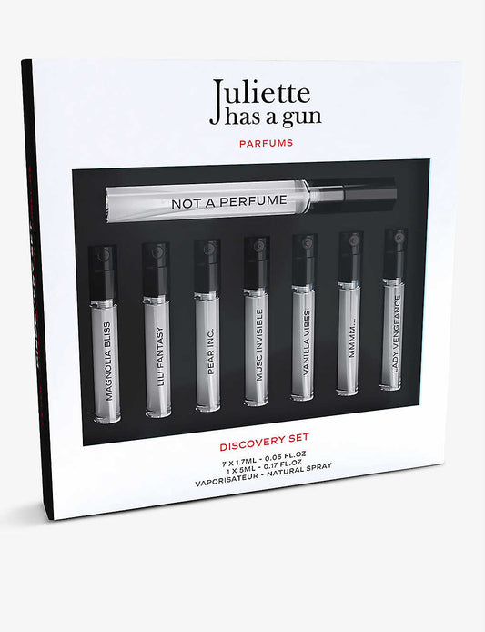 Discovery Box Set 8 Piece - Eau de Toilette by Juliette Has A Gun for Unisex (Mini Set)