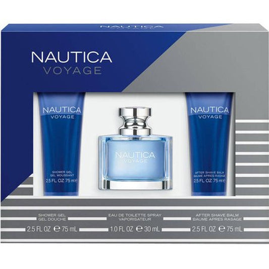 Voyage 3 Piece by Nautica for Men Eau de Toilette (Gift Set)