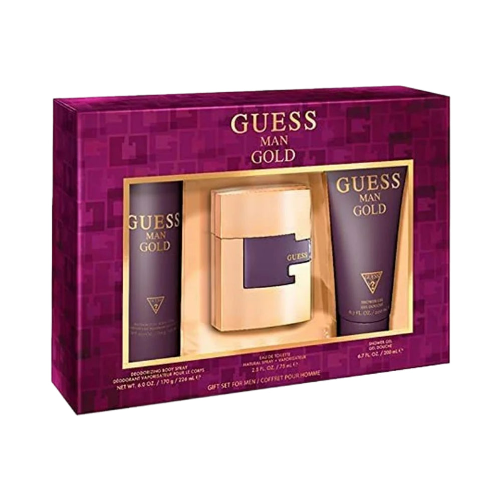 Guess Man Gold 3 Piece 75ml Eau de Toilette