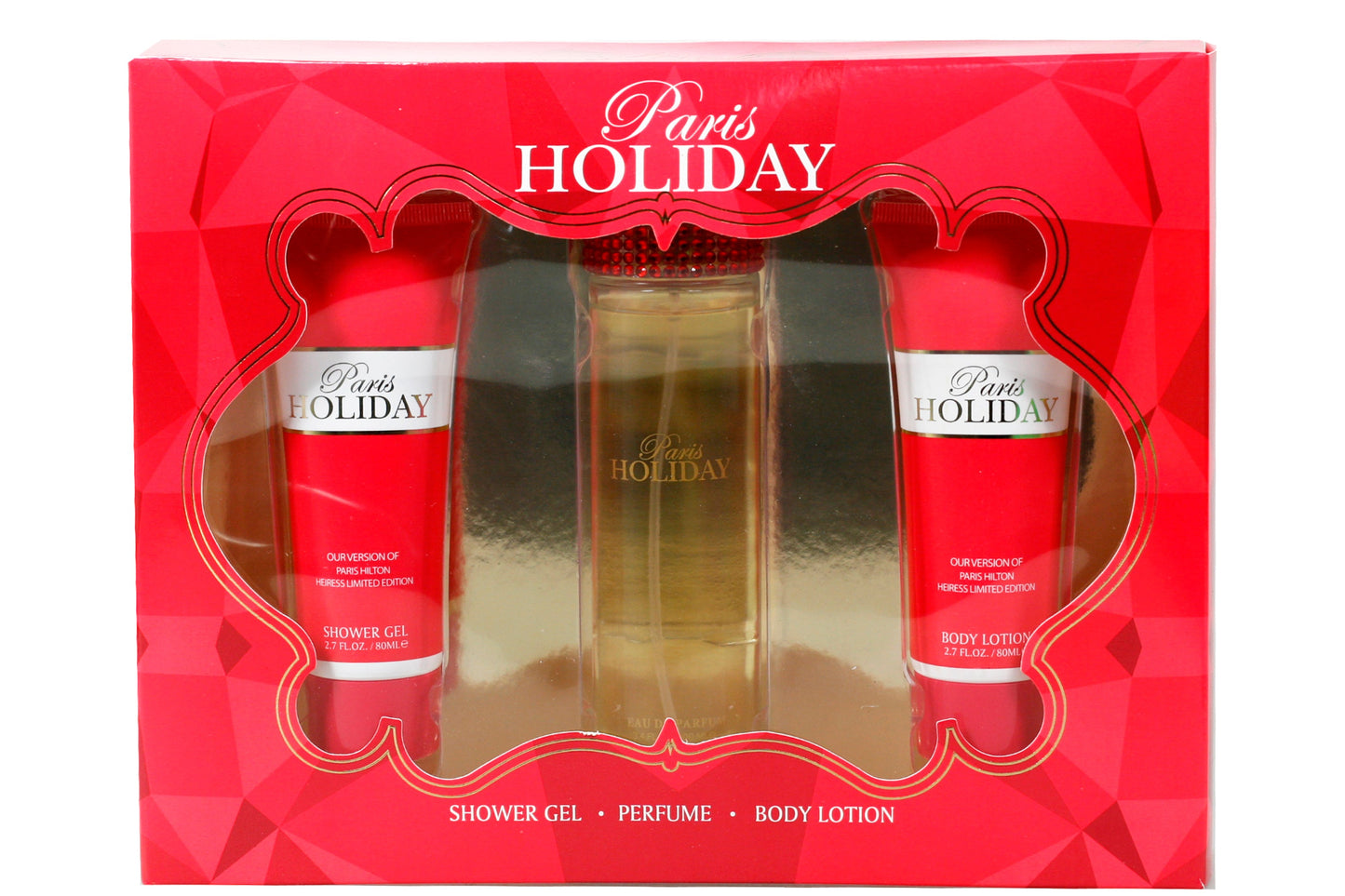 Paris Holiday 3 Piece 100ml Eau de Parfum by Mirage Brands for Women (Gift Set)