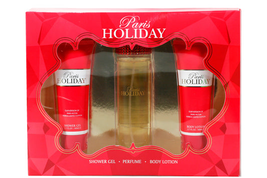 Paris Holiday 3 Piece 100ml Eau de Parfum by Mirage Brands for Women (Gift Set)