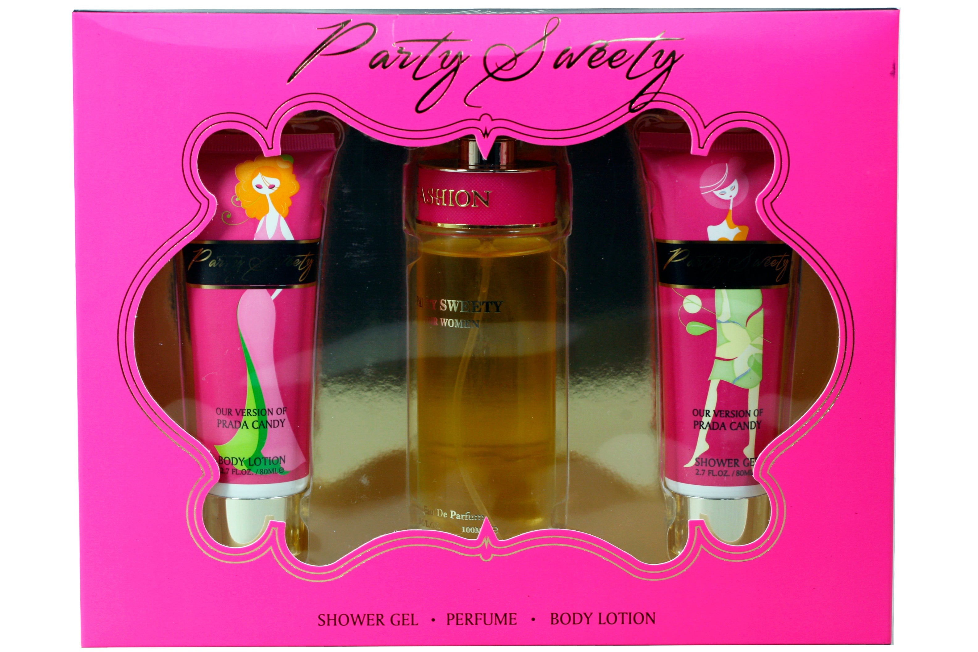 Party Sweety 3 Piece 100ml Eau de Parfum by Mirage Brands for Women (Gift Set)