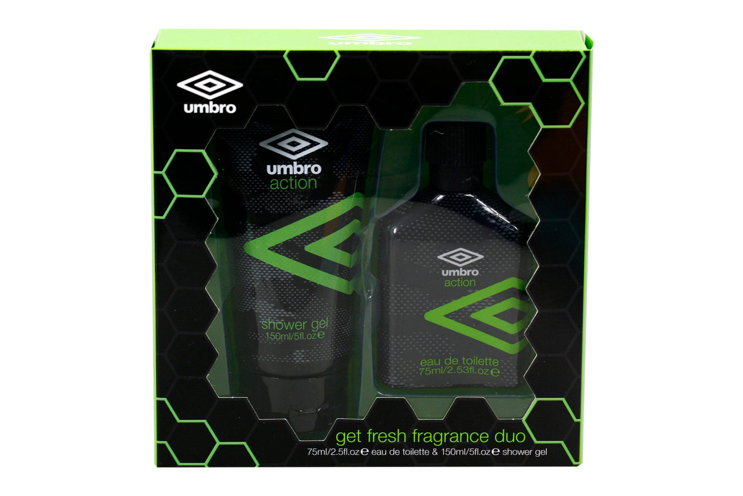 Umbro Action 2 Piece 75ml Eau de Toilette by Mirage Brands for Men (Gift Set)