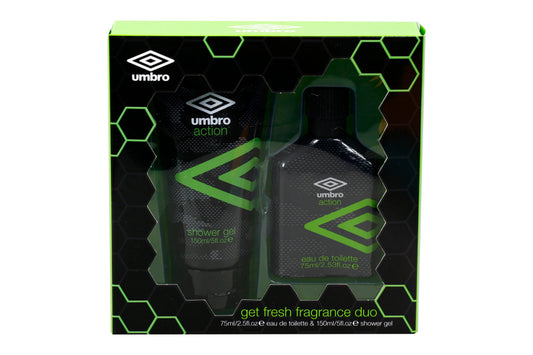 Umbro Action 2 Piece 75ml Eau de Toilette by Mirage Brands for Men (Gift Set)