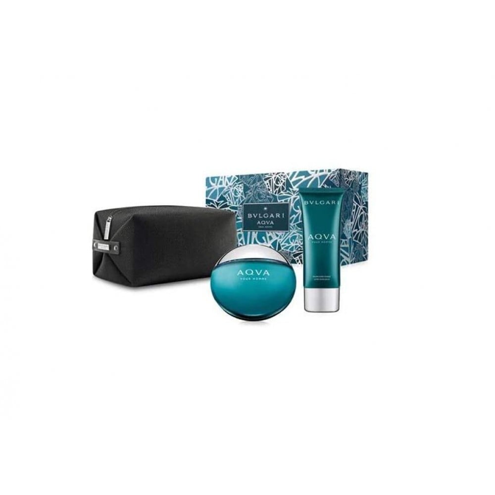 Aqva Pour Homme 3 Piece 100ml Eau de Toilette by Bvlgari for Men (Gift Set)