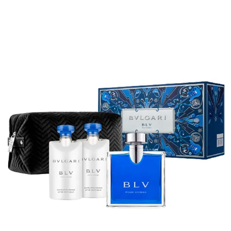 BLV Pour Homme 4 Piece by Bvlgari for Men Eau de Toilette (Gift Set)