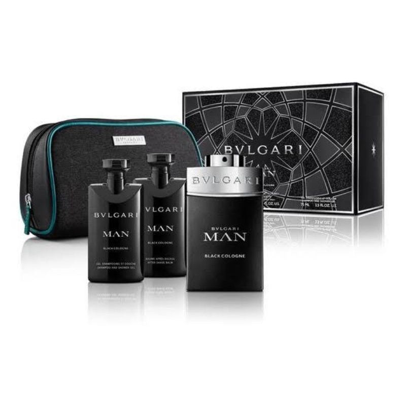 Man Black Cologne by Bvlgari for Men Eau de Toilette (Gift Set)
