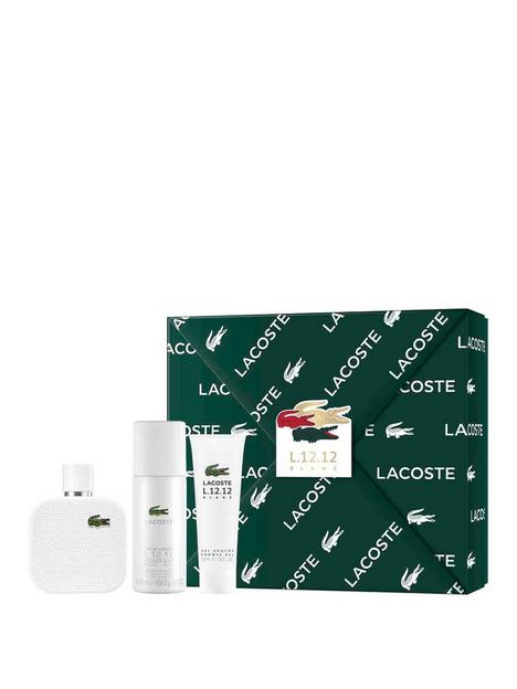Eau De Lacoste L.12.12. Blanc 3 Piece 100ml Eau de Toilette by Lacoste for Men (Gift Set)